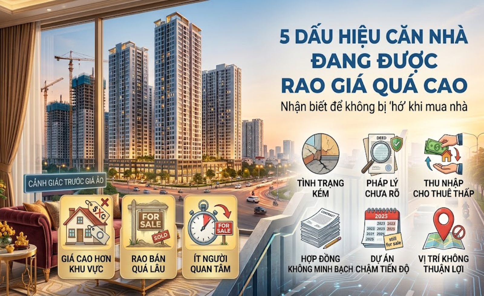5 dấu hiệu cho thấy một căn nhà đang được rao giá cao hơn giá trị thực