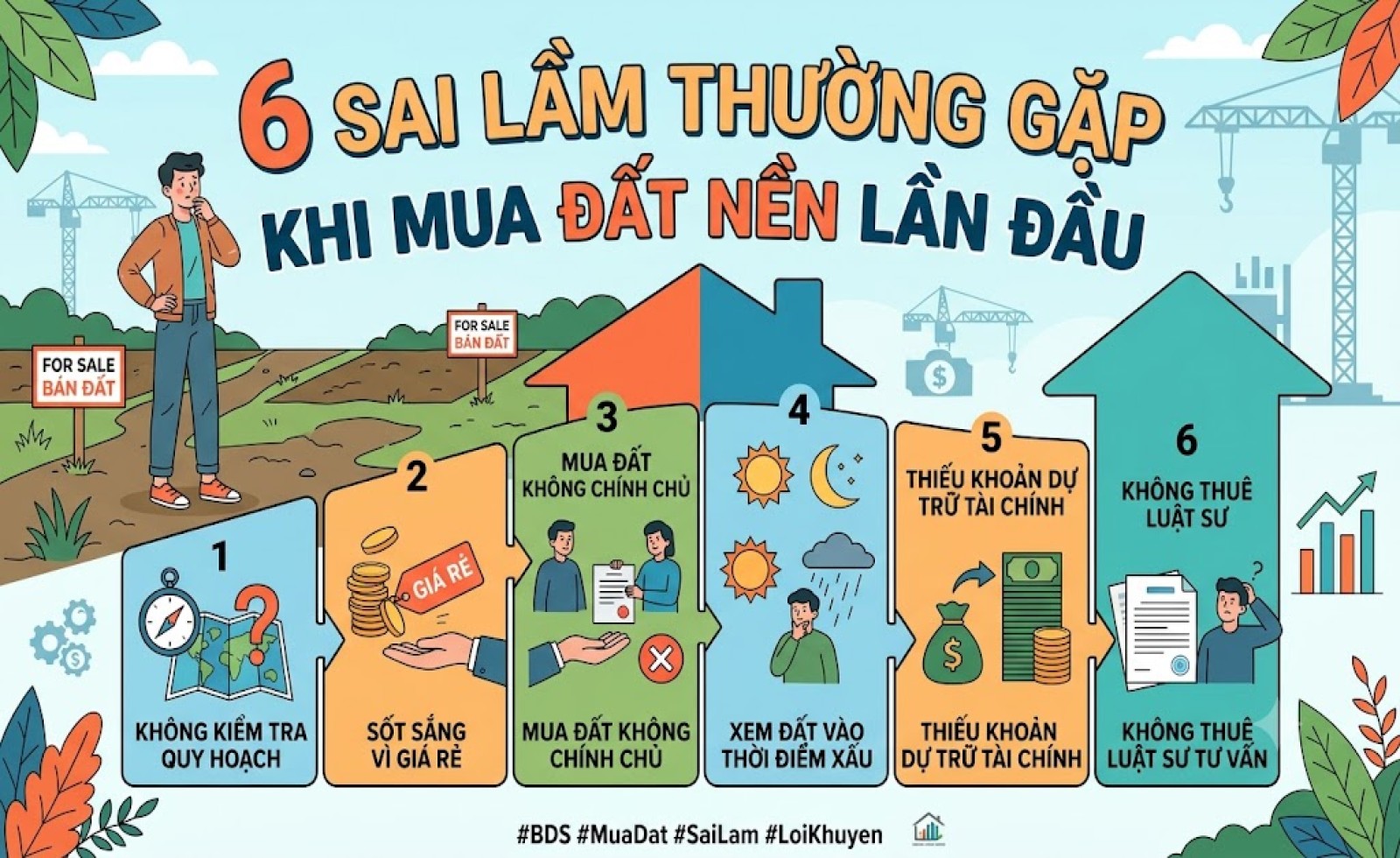 6 sai lầm thường gặp khi mua đất nền lần đầu