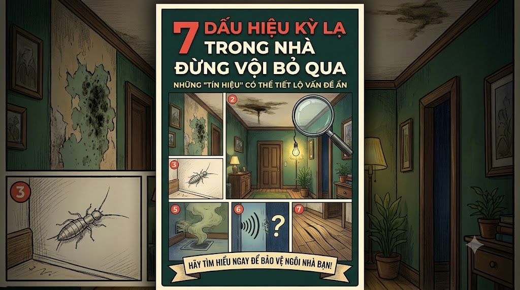 7 DẤU HIỆU KỲ LẠ TRONG NHÀ ĐỪNG VỘI BỎ QUA: NHỮNG “TÍN HIỆU” CÓ THỂ TIẾT LỘ VẤN ĐỀ ẨN