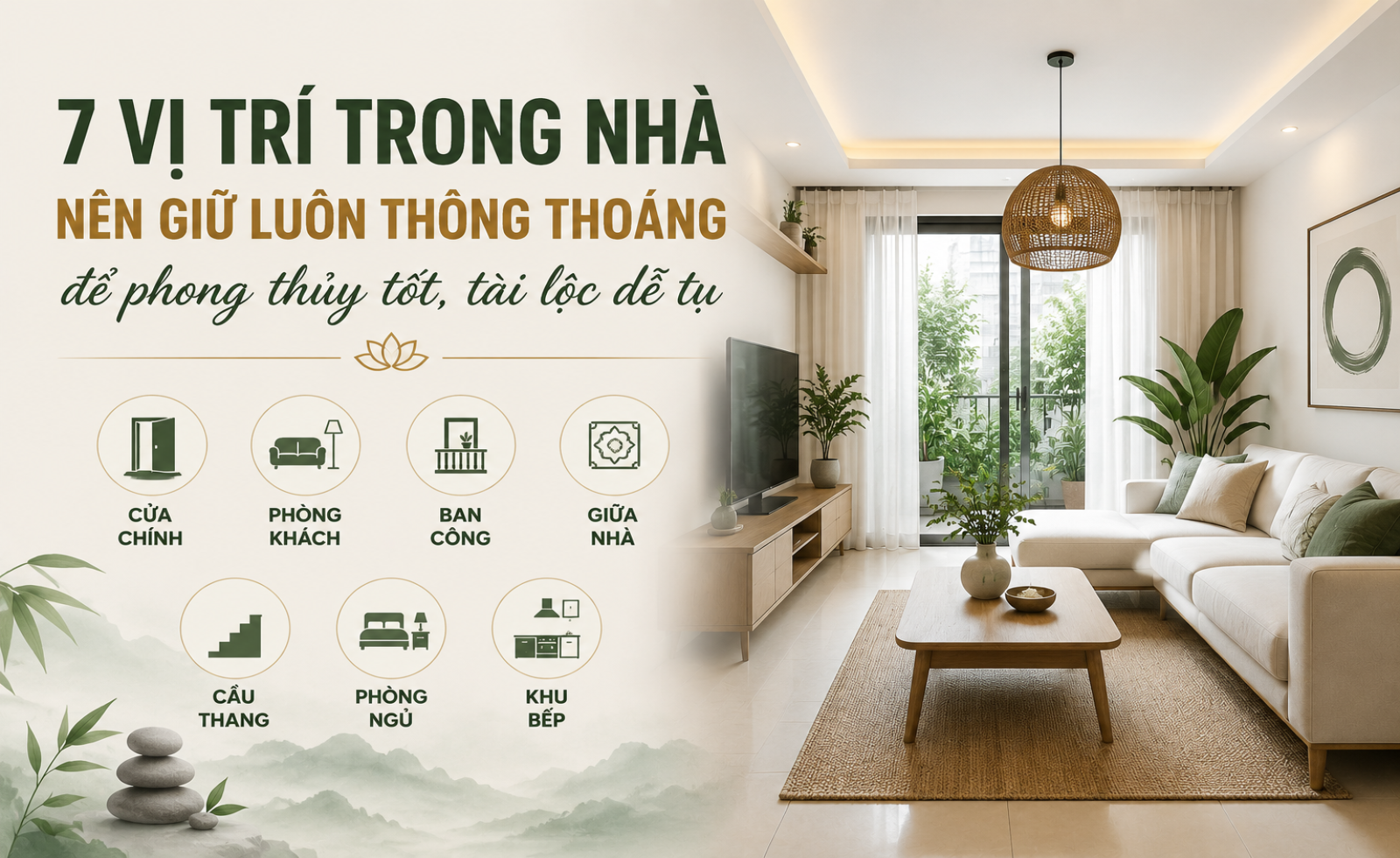 7 vị trí trong nhà nên giữ luôn thông thoáng để phong thủy tốt, tài lộc dễ tụ