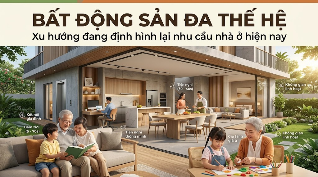 Bất động sản đa thế hệ: Xu hướng đang định hình lại nhu cầu nhà ở hiện nay