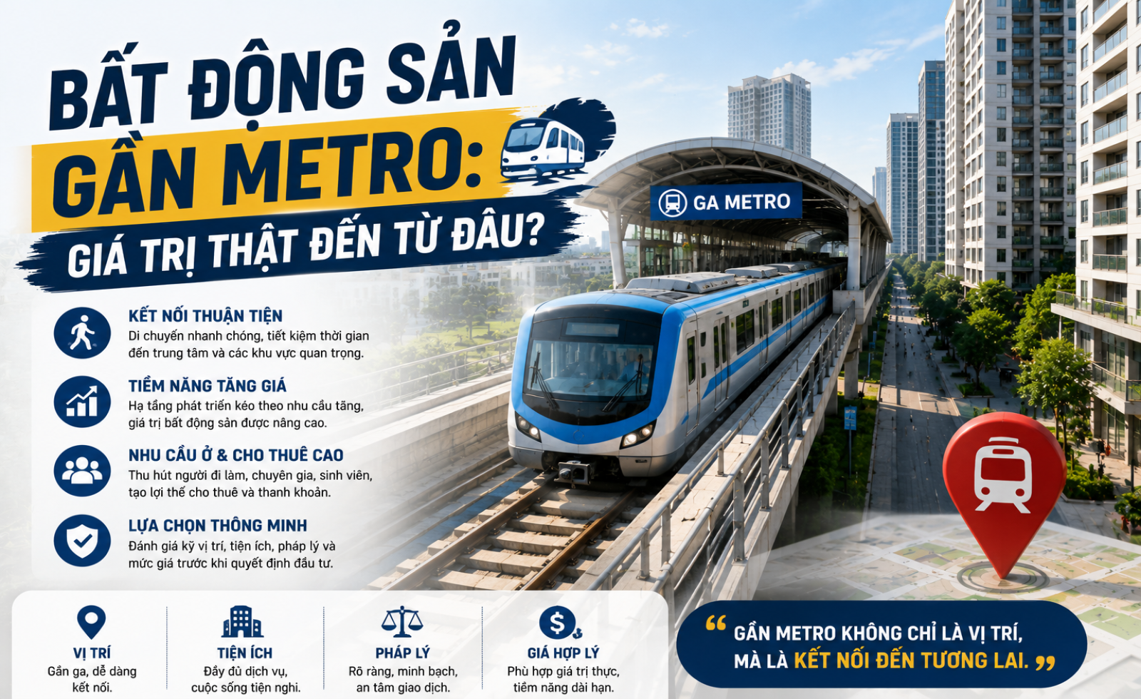Bất động sản gần metro: Giá trị thật đến từ đâu?