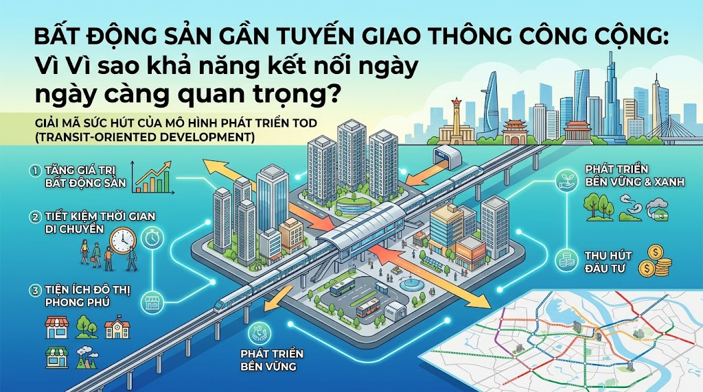 Bất động sản gần tuyến giao thông công cộng: Vì sao khả năng kết nối ngày càng quan trọng?