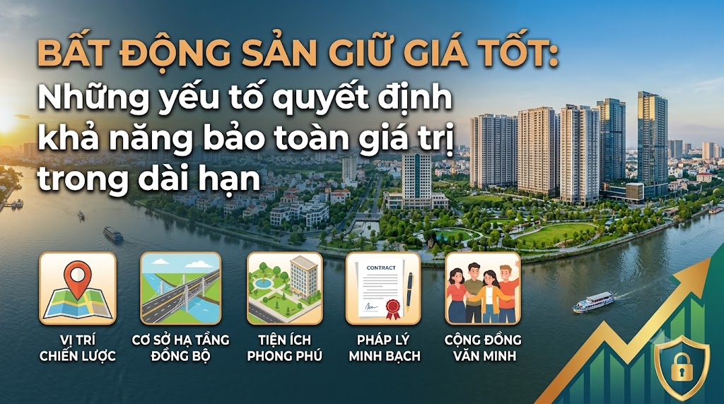 Bất động sản giữ giá tốt: Những yếu tố quyết định khả năng bảo toàn giá trị trong dài hạn