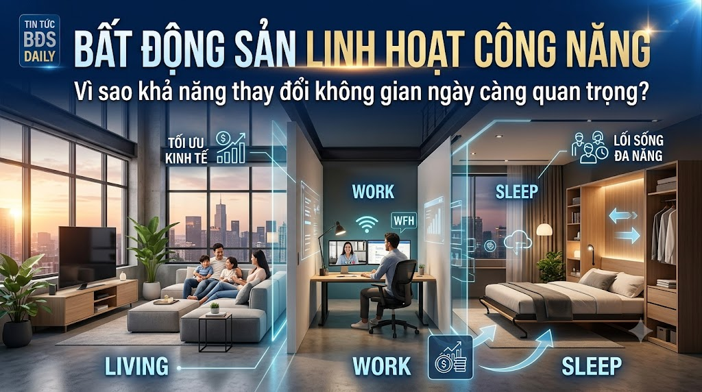 Bất động sản linh hoạt công năng: Vì sao khả năng thay đổi không gian ngày càng quan trọng?