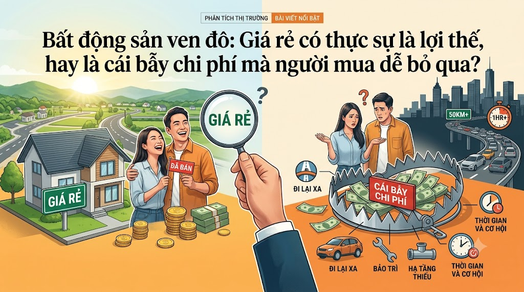 Bất động sản ven đô: Giá rẻ có thực sự là lợi thế, hay là cái bẫy chi phí mà người mua dễ bỏ qua?