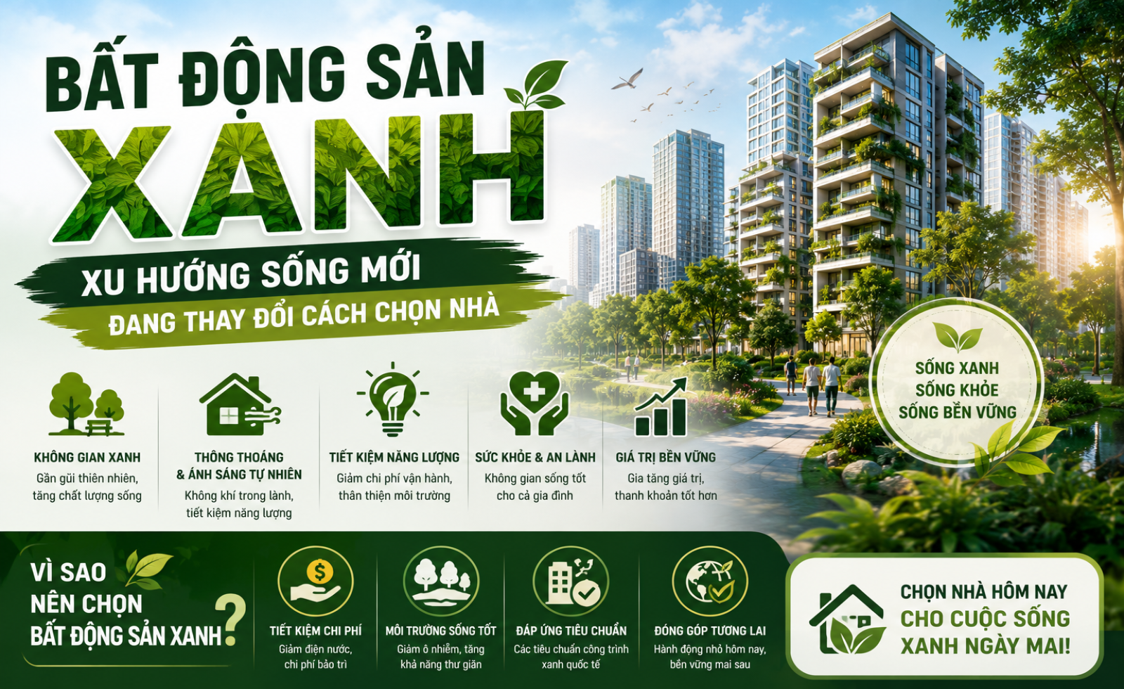 Bất động sản xanh: Xu hướng sống mới đang thay đổi cách chọn nhà