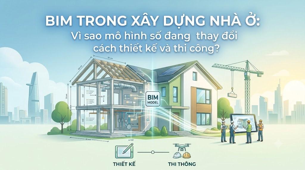 BIM trong xây dựng nhà ở: Vì sao mô hình số đang thay đổi cách thiết kế và thi công?