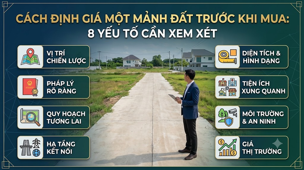 Cách định giá một mảnh đất trước khi mua: 8 yếu tố cần xem xét