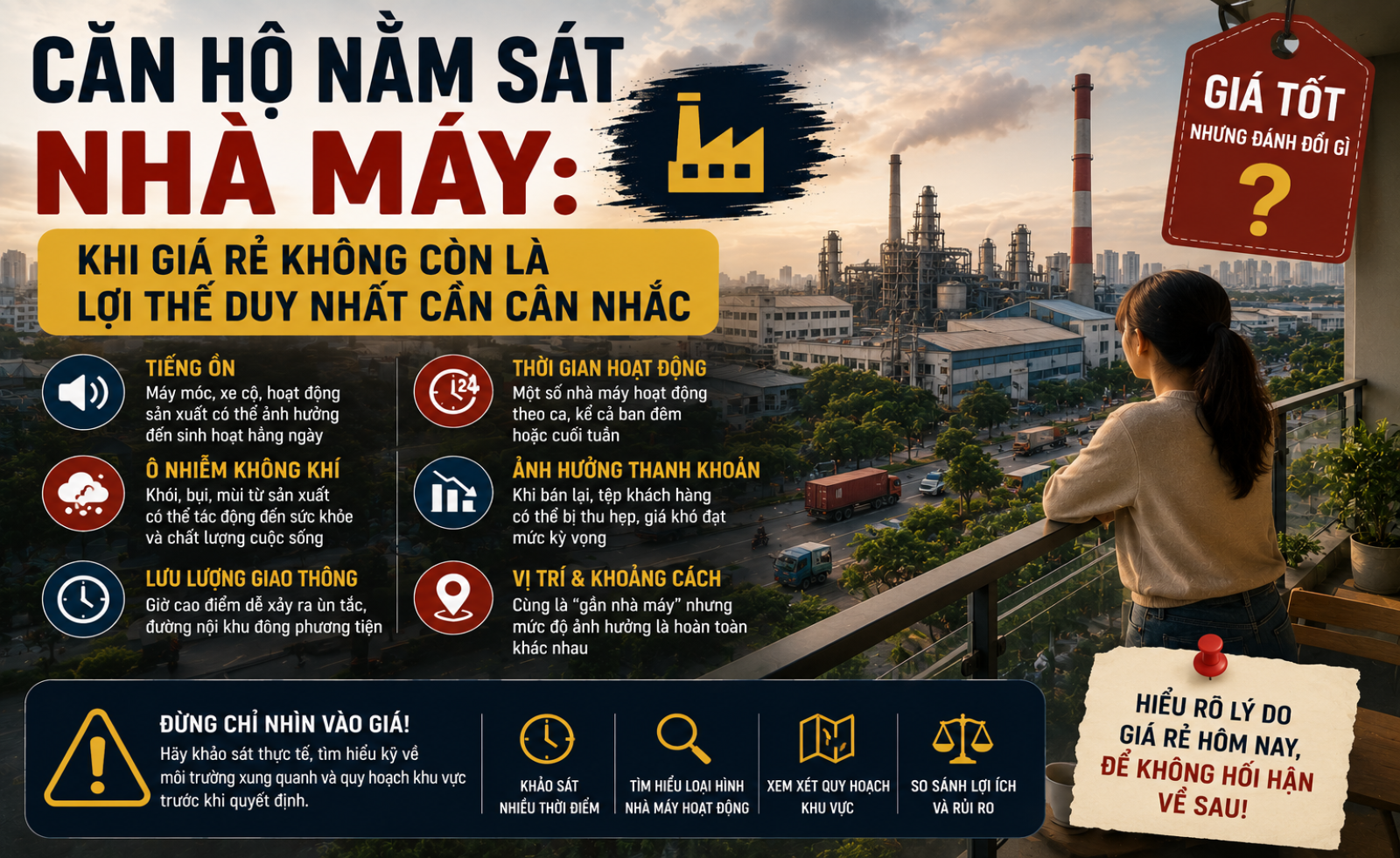 Căn hộ nằm sát nhà máy: Khi giá rẻ không còn là lợi thế duy nhất cần cân nhắc