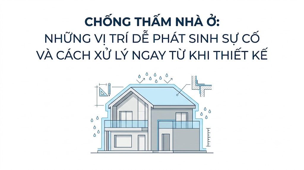Chống Thấm Nhà Ở: Những Vị Trí Dễ Phát Sinh Sự Cố Và Cách Xử Lý Ngay Từ Khi Thiết Kế