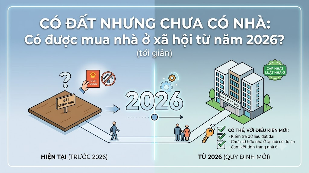 Có đất nhưng chưa có nhà: Có được mua nhà ở xã hội từ năm 2026?
