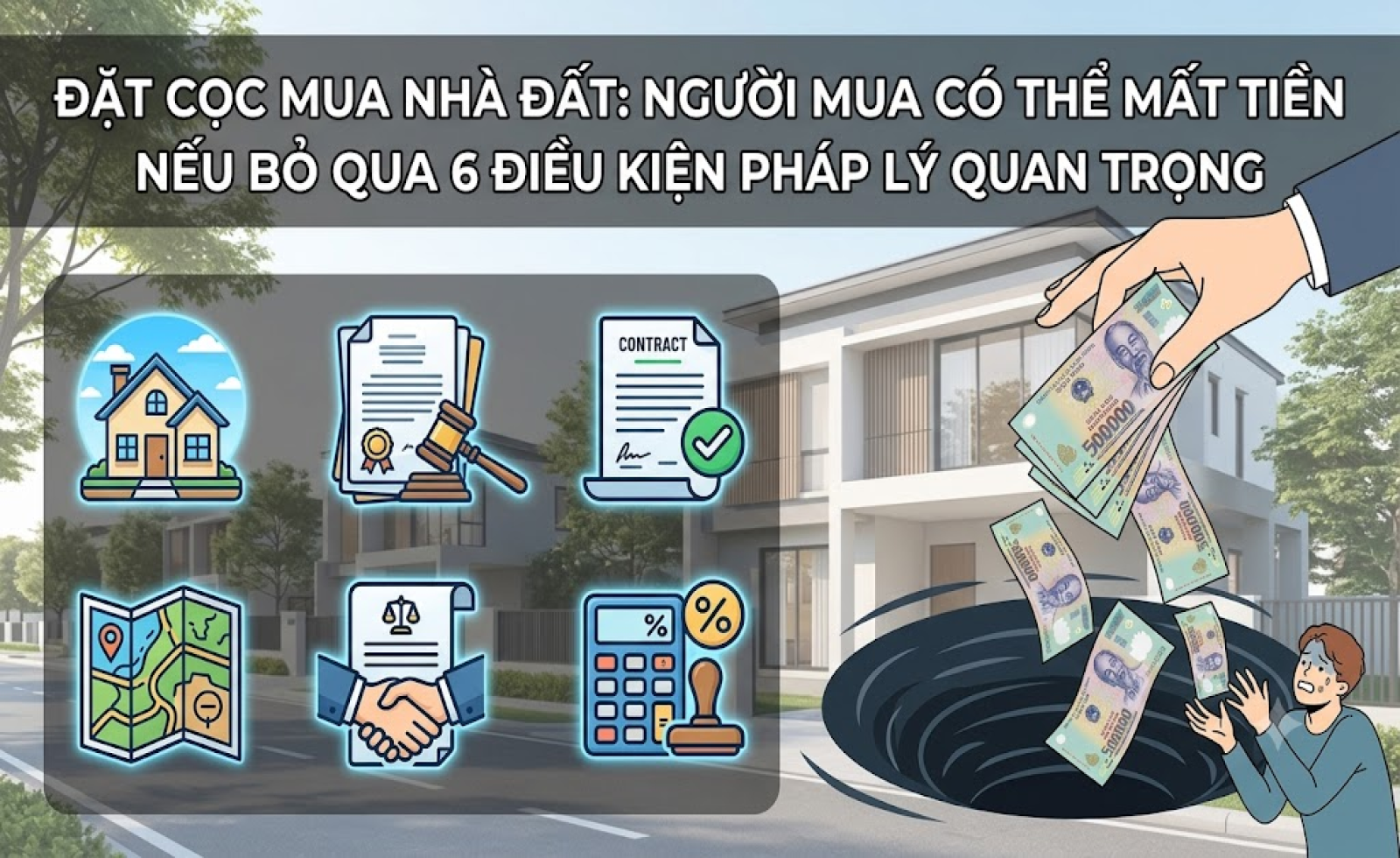 Đặt cọc mua nhà đất: Người mua có thể mất tiền nếu bỏ qua 6 điều kiện pháp lý quan trọng