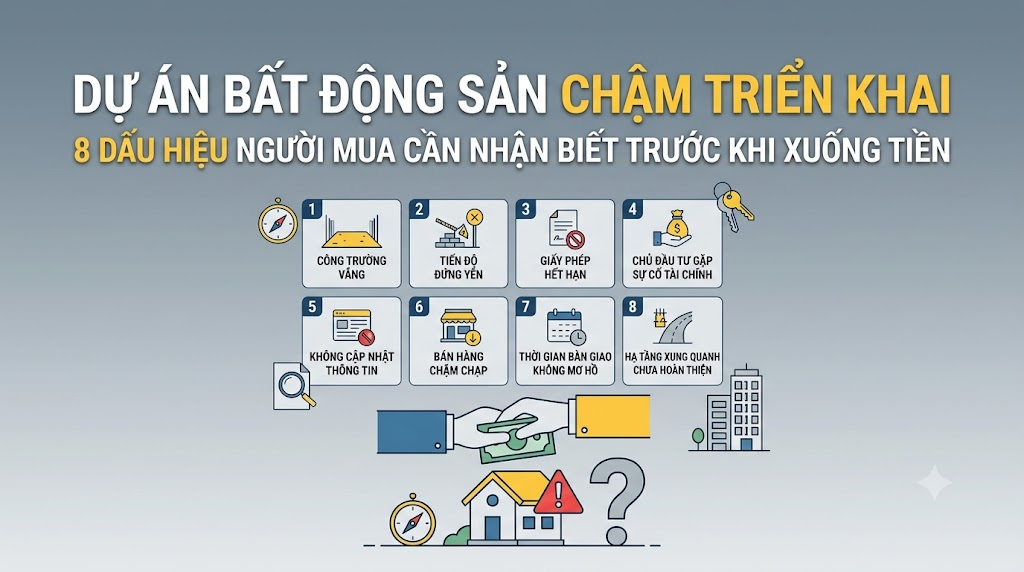 Dự án bất động sản chậm triển khai: 8 dấu hiệu người mua cần nhận biết trước khi xuống tiền