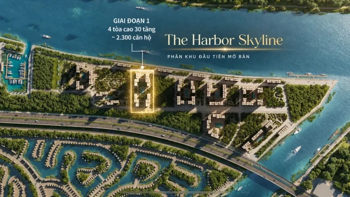 Dự án căn hộ The Harbor Skyline tọa lạc đảo Vũ Yên, phường Thủy Nguyên, TP.Hải Phòng