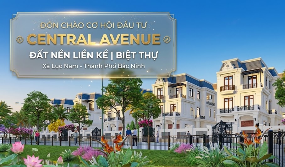 Dự án đất nền liền kề, biệt thự tại Central Avenue xã Lục Nam - Thành Phố Bắc Ninh