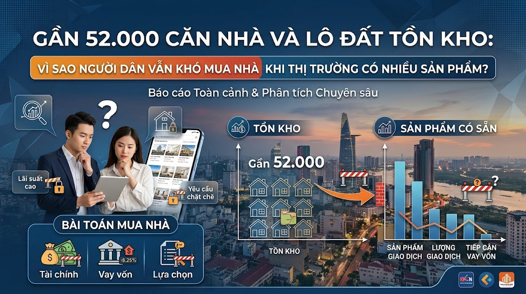 Gần 52.000 căn nhà và lô đất tồn kho: Vì sao người dân vẫn khó mua nhà khi thị trường có nhiều sản phẩm?