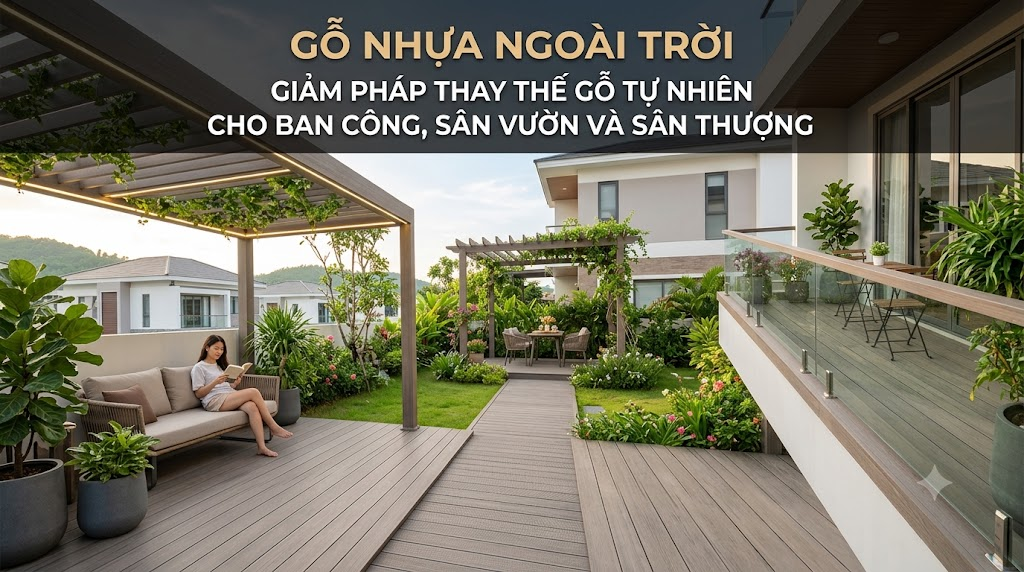 Gỗ nhựa ngoài trời: Giải pháp thay thế gỗ tự nhiên cho ban công, sân vườn và sân thượng