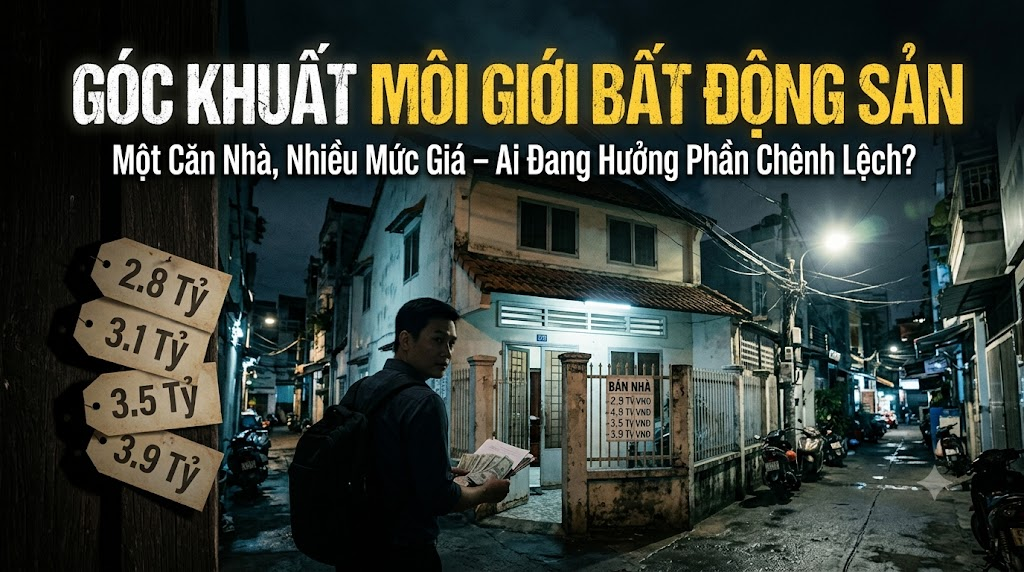 Góc Khuất Môi Giới Bất Động Sản: Một Căn Nhà, Nhiều Mức Giá – Ai Đang Hưởng Phần Chênh Lệch?