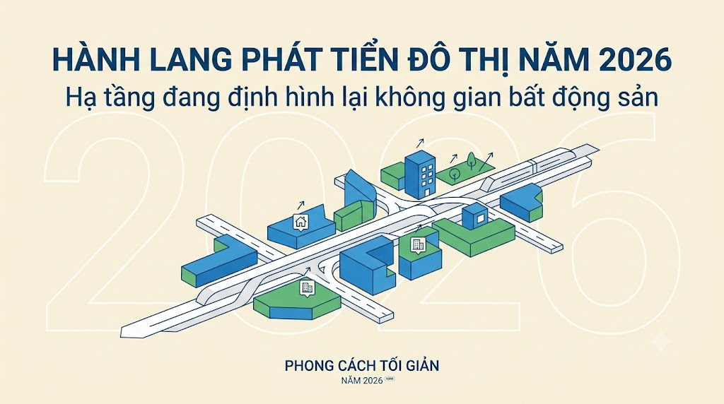 Hành lang phát triển đô thị năm 2026: Hạ tầng đang định hình lại không gian bất động sản
