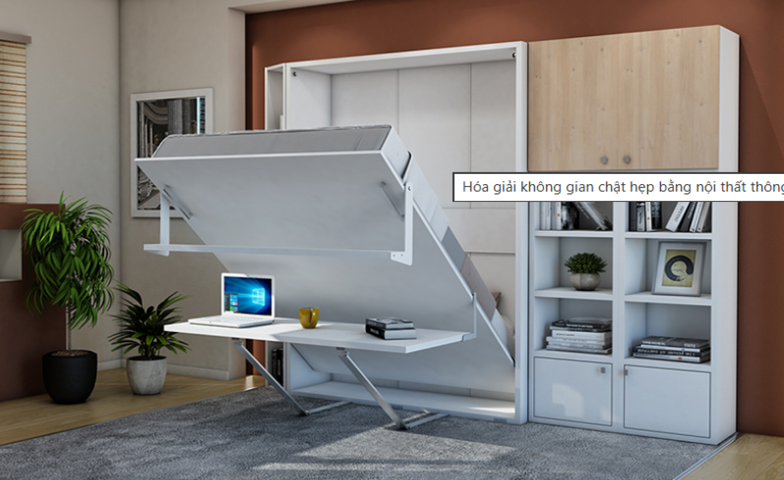 Hóa giải không gian chật hẹp bằng nội thất thông minh
