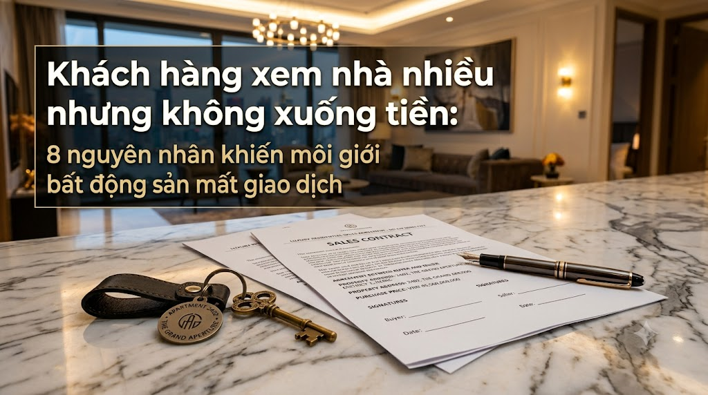 Khách hàng xem nhà nhiều nhưng không xuống tiền: 8 nguyên nhân khiến môi giới bất động sản mất giao dịch