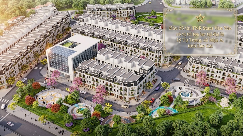 Khu đô thị TNR Stars Văn Yên có vị trí tọa lạc tại đại lộ Lý Tự Trọng, xã Mậu A, tỉnh Lào Cai