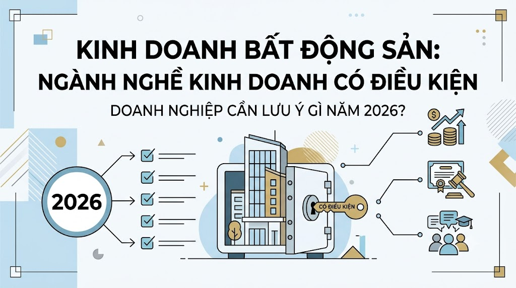 Kinh doanh bất động sản là ngành nghề kinh doanh có điều kiện: Doanh nghiệp cần lưu ý gì năm 2026?