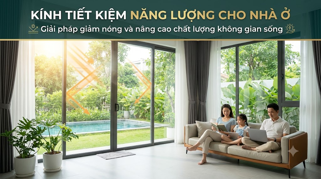 Kính tiết kiệm năng lượng cho nhà ở: Giải pháp giảm nóng và nâng cao chất lượng không gian sống