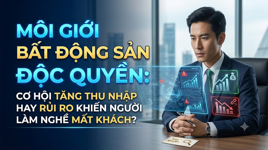 Môi giới bất động sản độc quyền: Cơ hội tăng thu nhập hay rủi ro khiến người làm nghề mất khách?