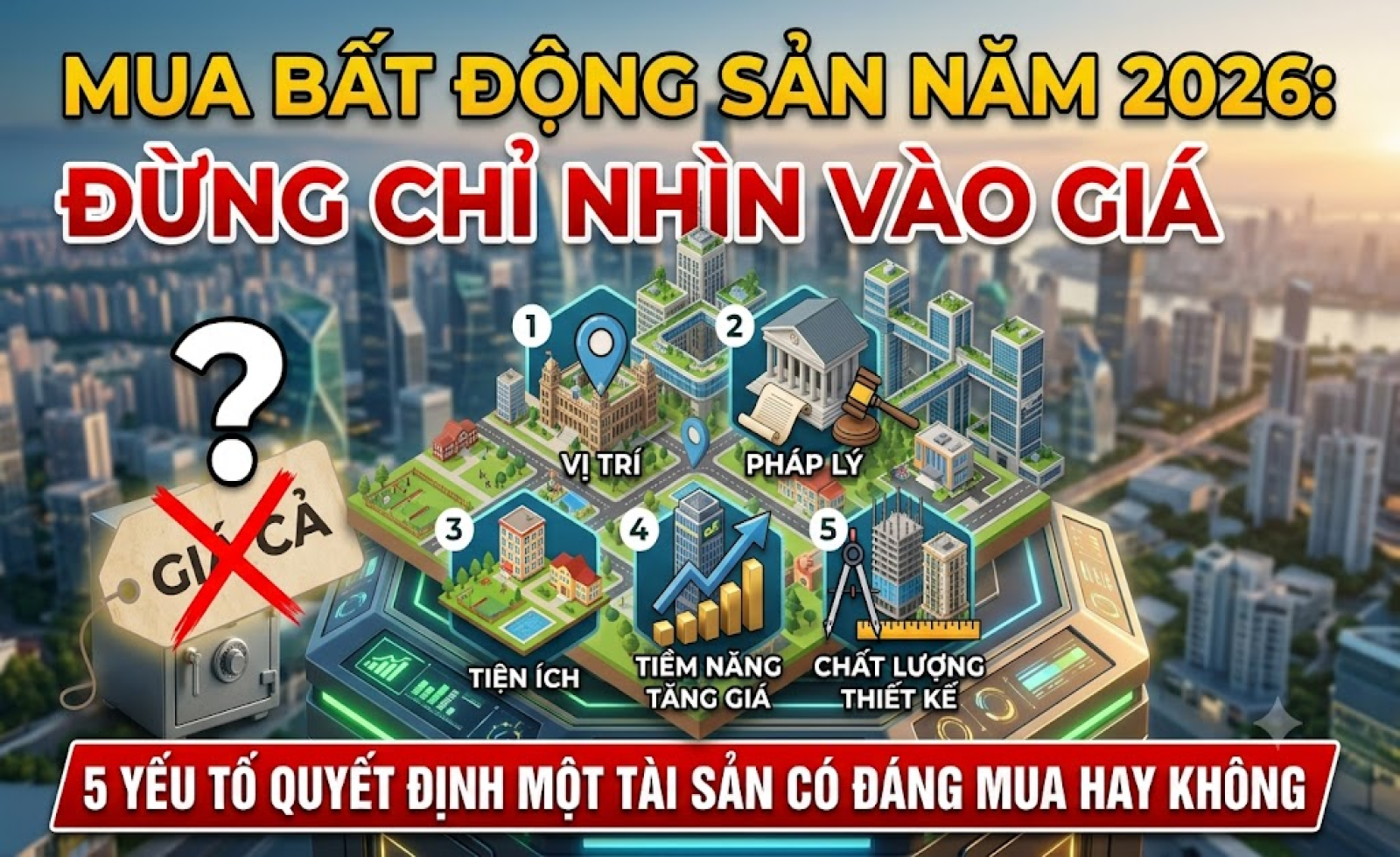 Mua bất động sản năm 2026: Đừng chỉ nhìn vào giá, 5 yếu tố quyết định một tài sản có đáng mua hay không
