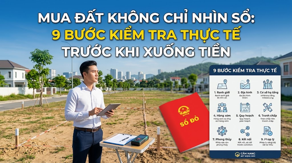 Mua đất không chỉ nhìn sổ: 9 bước kiểm tra thực tế trước khi xuống tiền