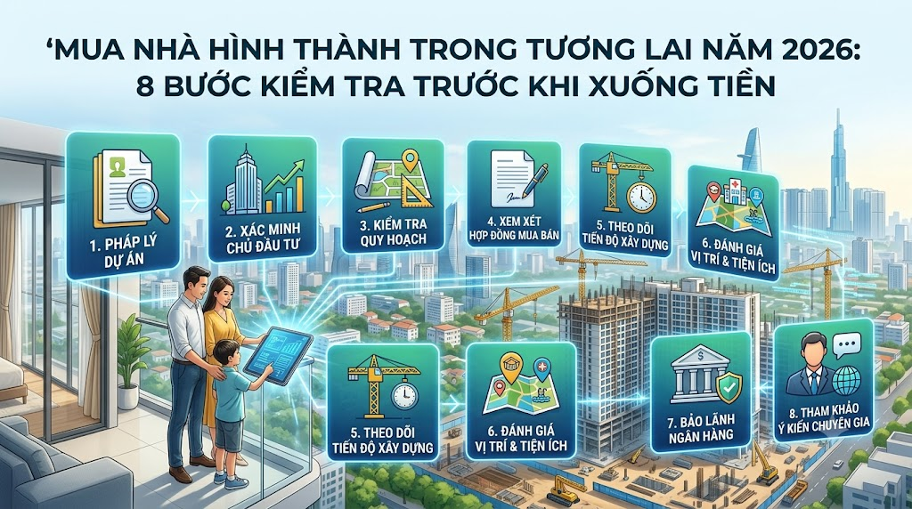 Mua nhà hình thành trong tương lai năm 2026: 8 bước kiểm tra trước khi xuống tiền