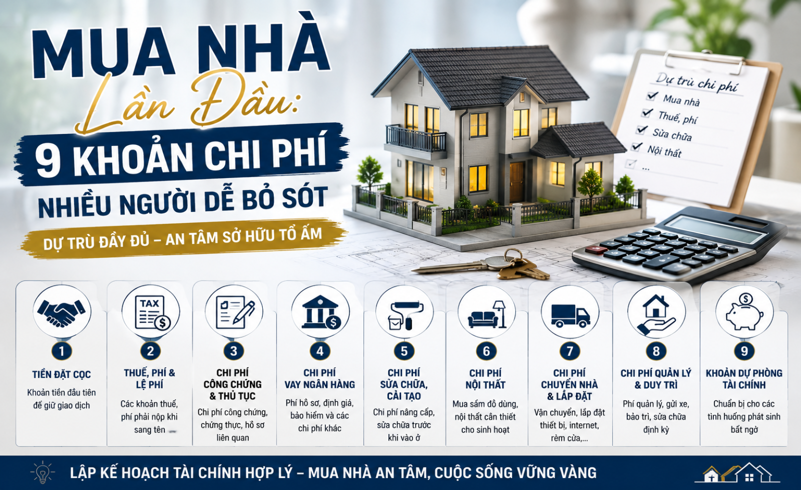 Mua nhà lần đầu: 9 khoản chi phí nhiều người dễ bỏ sót
