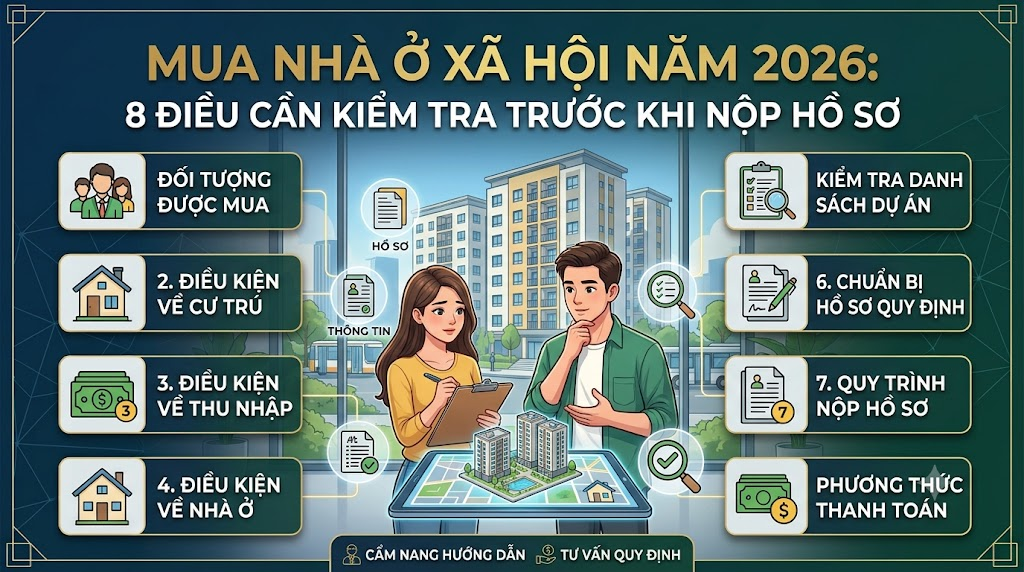 Mua nhà ở xã hội năm 2026: 8 điều cần kiểm tra trước khi nộp hồ sơ