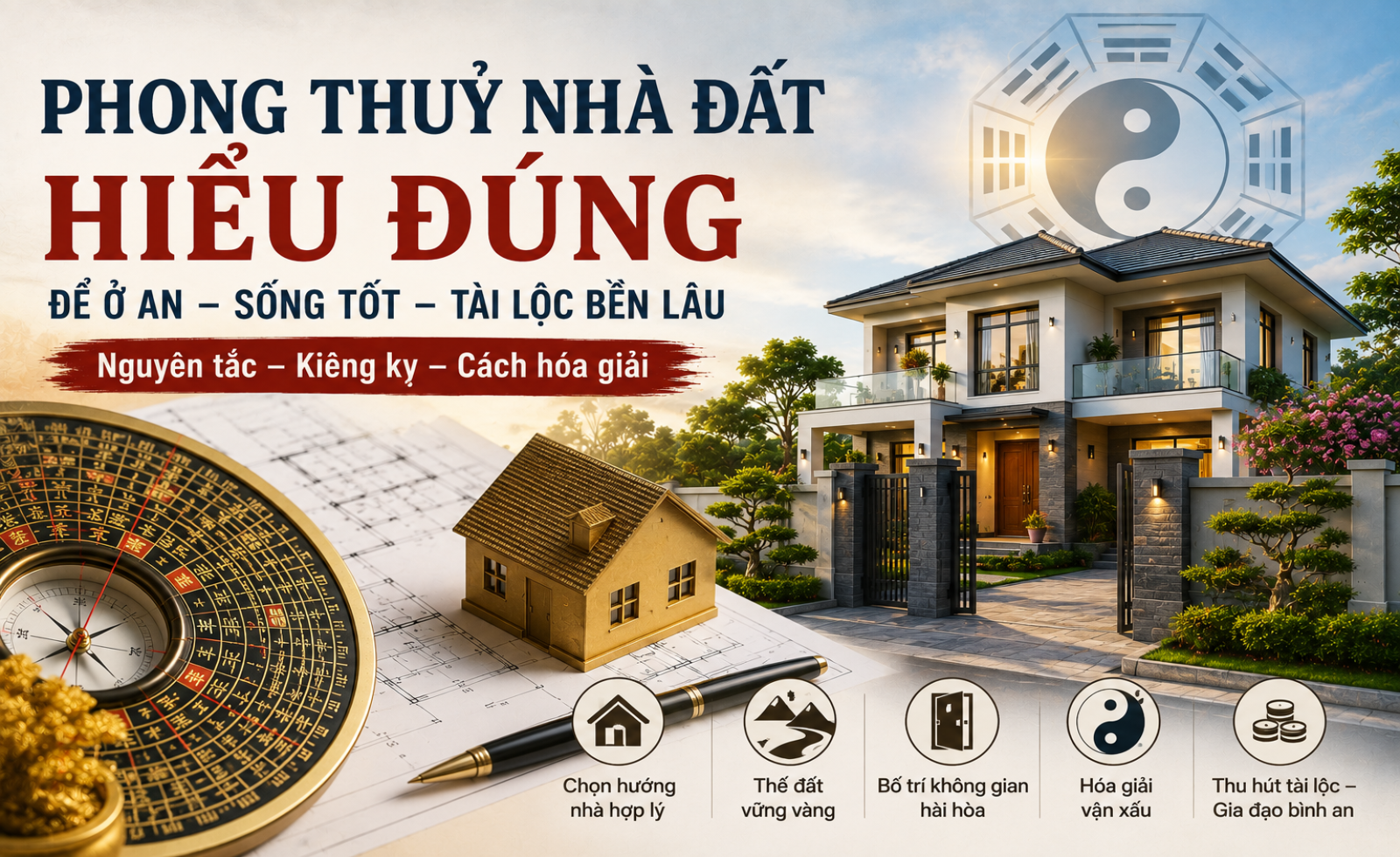 Nhà có 4 hướng cửa chính: Cách nhìn phong thủy và những điều cần lưu ý khi chọn mua