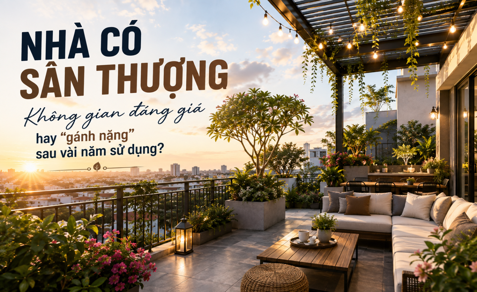 Nhà có sân thượng: Không gian đáng giá hay “gánh nặng” sau vài năm sử dụng?