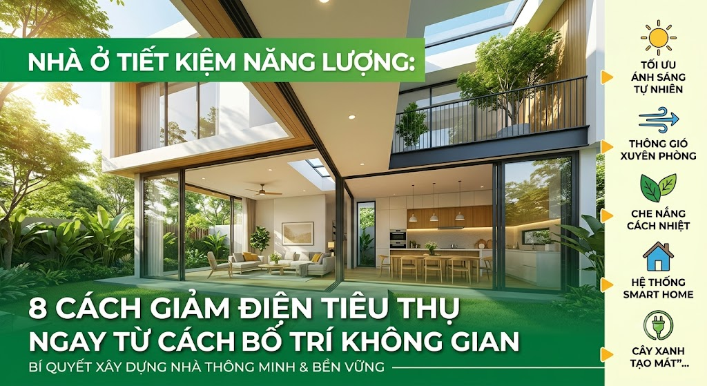 Nhà ở tiết kiệm năng lượng: 8 cách giảm điện tiêu thụ ngay từ cách bố trí không gian