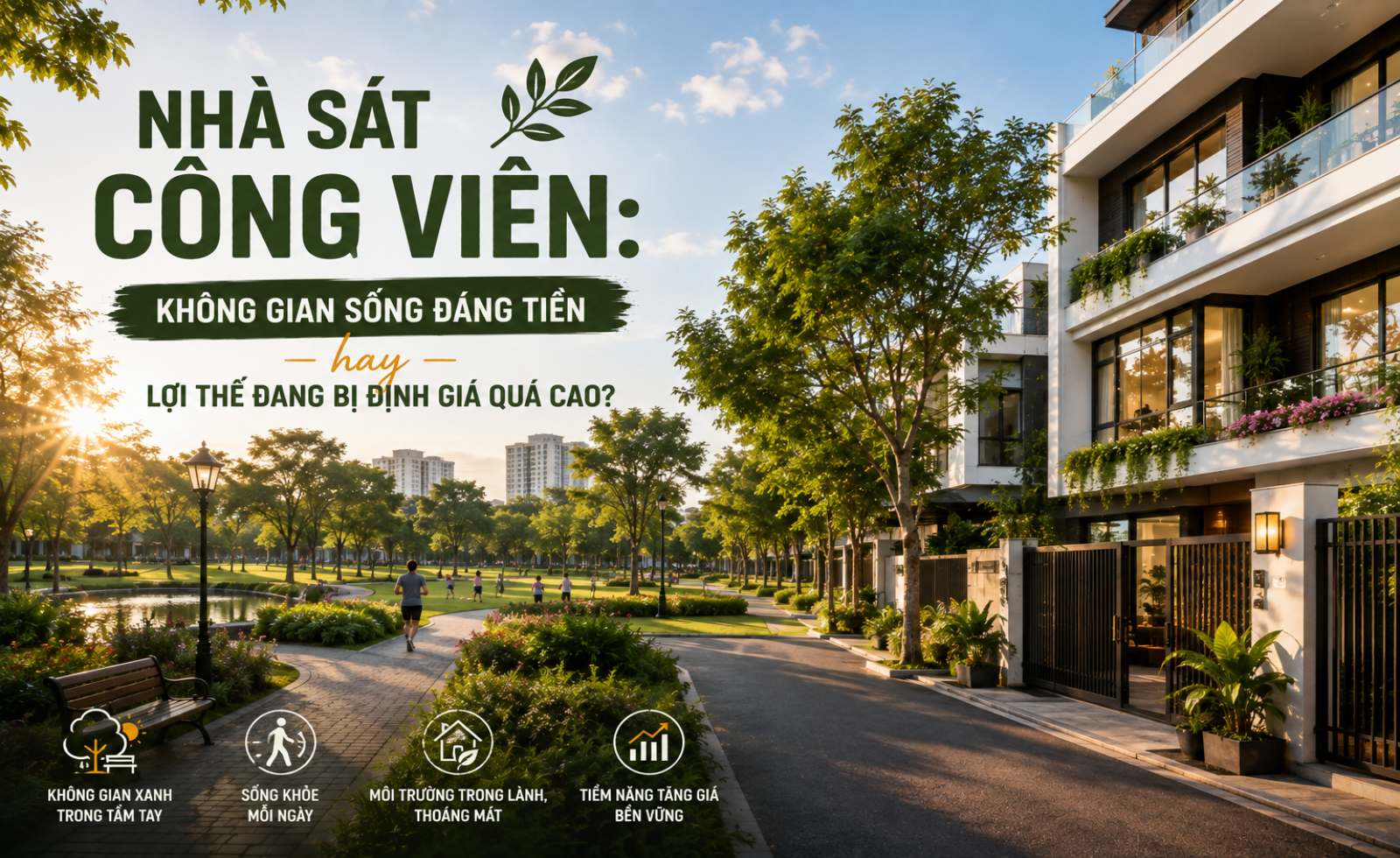 Nhà sát công viên: Không gian sống đáng tiền hay lợi thế đang bị “định giá quá cao”?