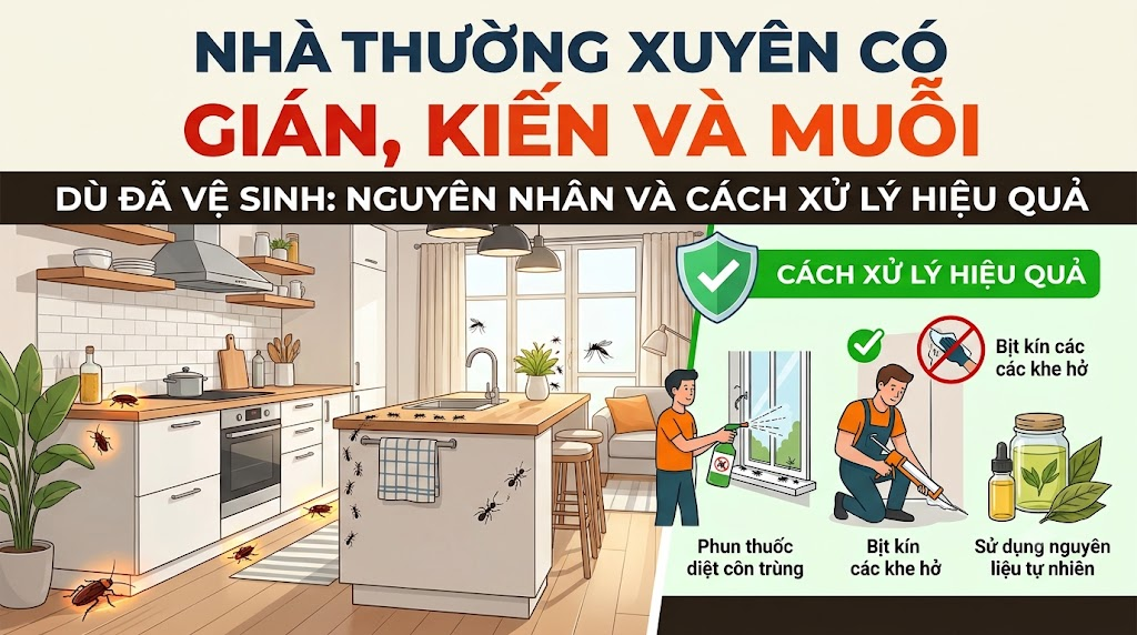 Nhà Thường Xuyên Có Gián, Kiến Và Muỗi Dù Đã Vệ Sinh: Nguyên Nhân Và Cách Xử Lý Hiệu Quả