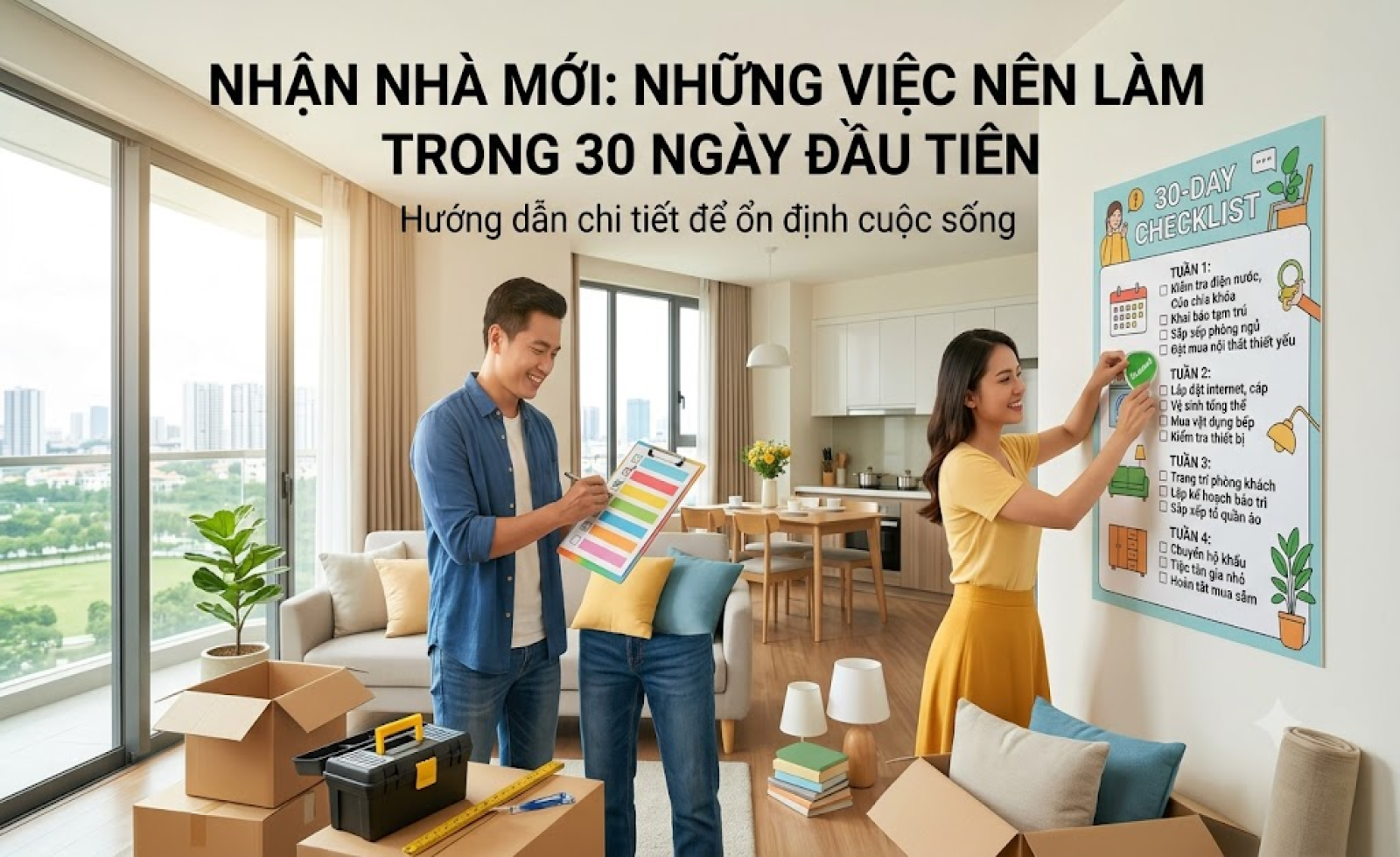 Nhận nhà mới: Những việc nên làm trong 30 ngày đầu tiên