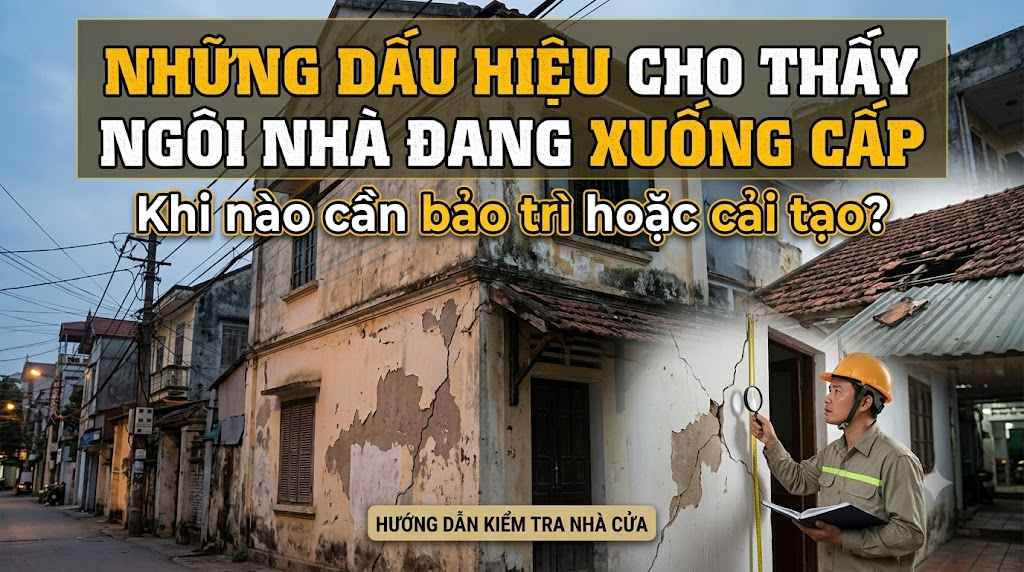 Những dấu hiệu cho thấy ngôi nhà đang xuống cấp: Khi nào cần bảo trì hoặc cải tạo?