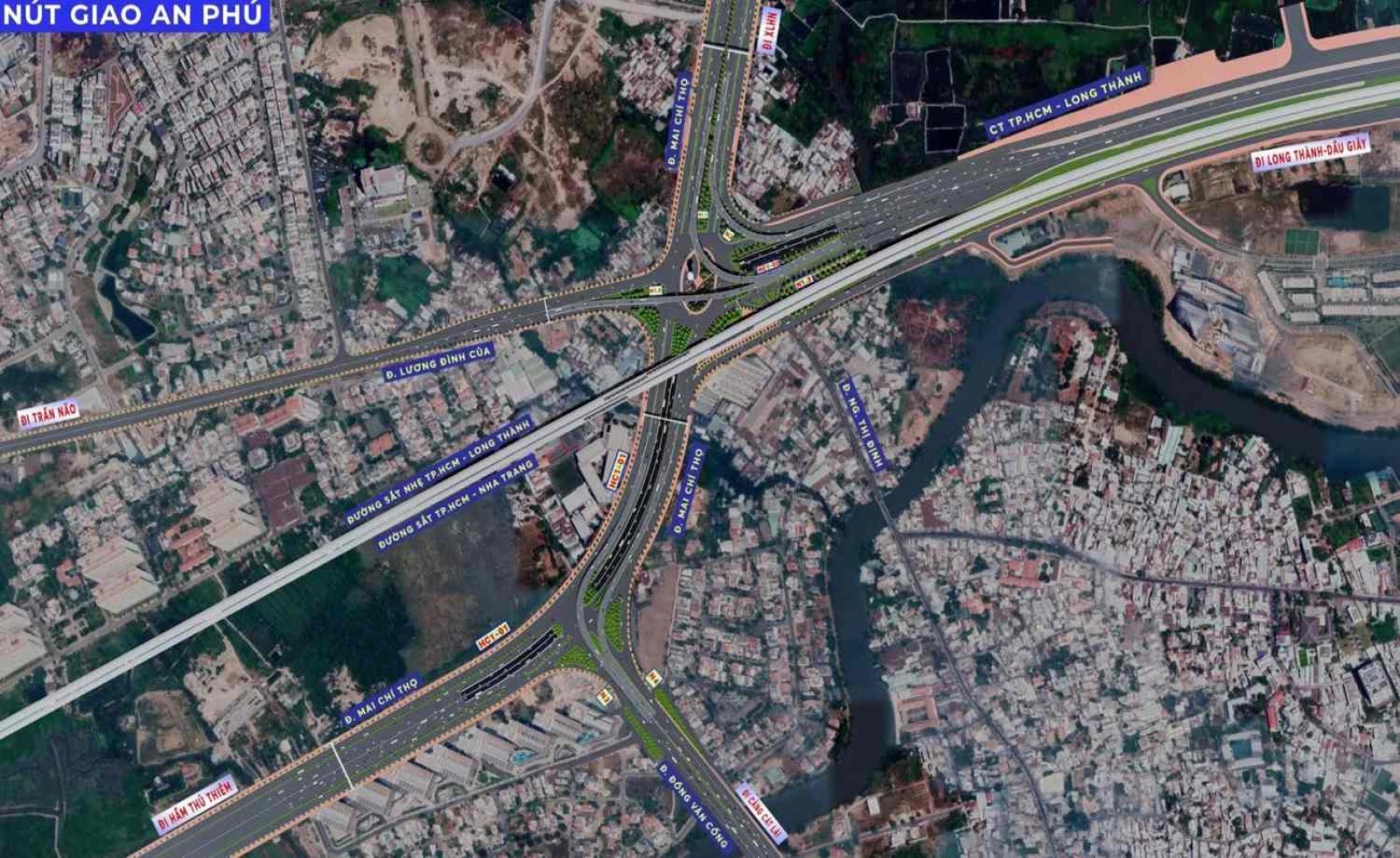 oàn cảnh nút giao có 2 hầm, 3 tầng, 8 cầu, trị giá 3.400 tỷ ở TP.HCM