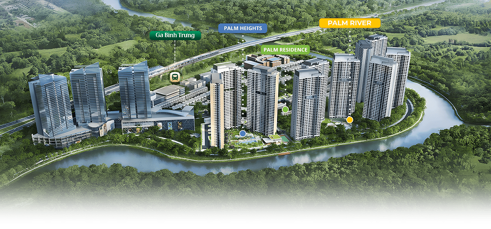 Palm City tọa lạc trên đường Song Hành, phường Bình Trưng, TP.HCM