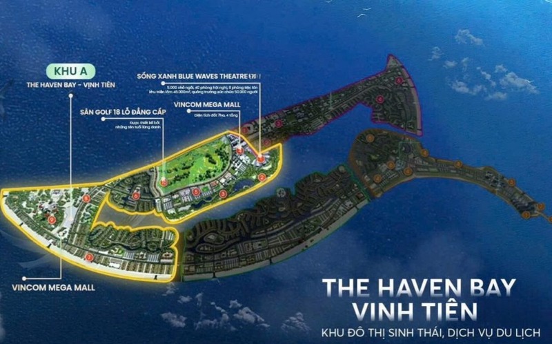 Phân khu Vịnh Tiên (The Haven Bay) nằm tại phía Bắc và Tây Bắc dự án Vinhomes Green Paradise, xã Cần Giờ, TP.HCM