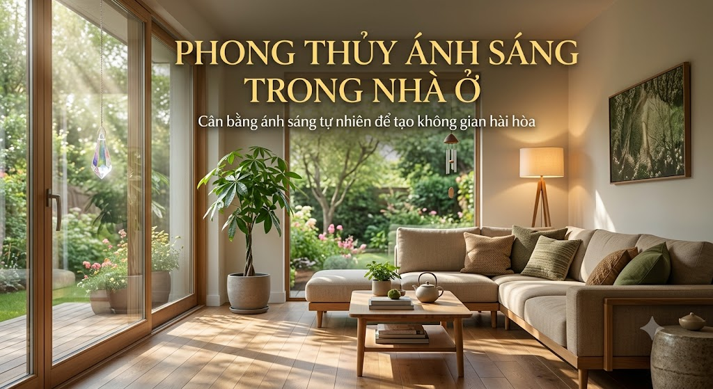 Phong thủy ánh sáng trong nhà ở: Cân bằng ánh sáng tự nhiên để tạo không gian hài hòa