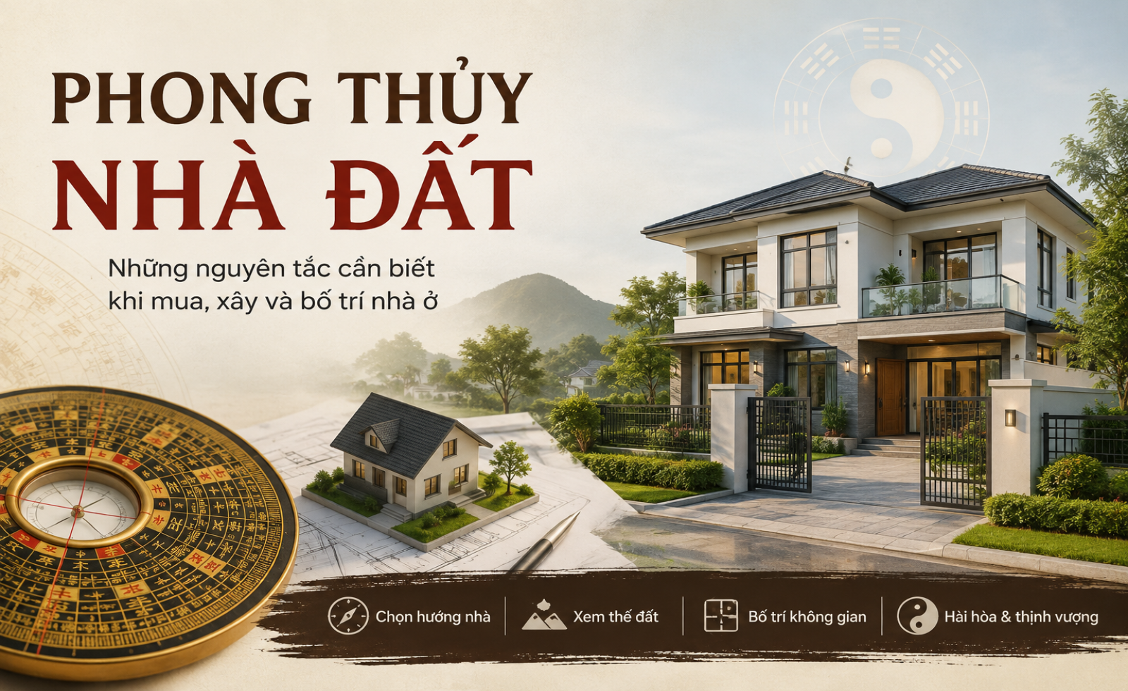 Phong thủy nhà đất: Những nguyên tắc cần biết khi mua, xây và bố trí nhà ở