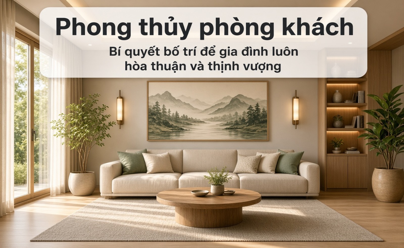Phong thủy phòng khách: Bí quyết bố trí để gia đình luôn hòa thuận và thịnh vượng
