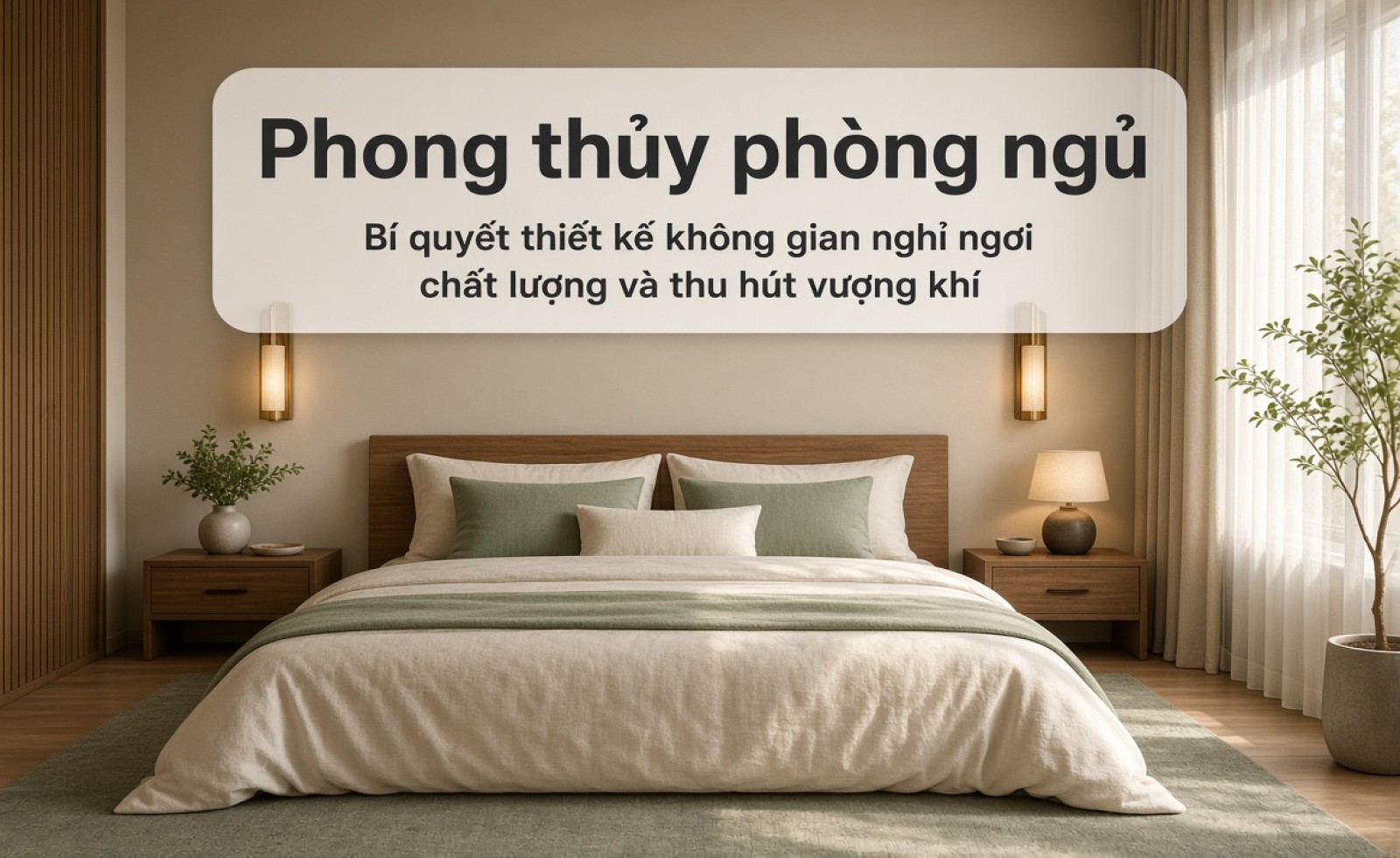 Phong thủy phòng ngủ: Bí quyết thiết kế không gian nghỉ ngơi chất lượng và thu hút vượng khí