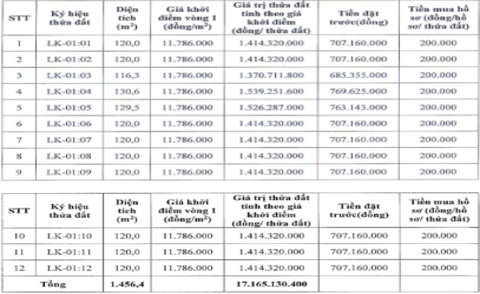 Sắp đấu giá 12 thửa đất tại Hà Nội, giá khởi điểm 11,7 triệu đồng/m2